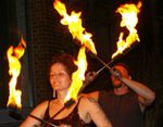 feuershow tanja feuerherz mit weudl